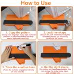 10 Inch Super Gauge Shape and Outline Tool, Contour Gauge Profile Tool with Lock, Measuring Tools Shape Duplicator Woodworking Tools