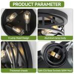 piano7797 13 inch Black Flush Mount Ceiling Light Fixtures,3-Light Modern Hallway Light Fixtures Ceiling, Black Lights Fixture Ceiling Mount for Farmhouse,Kitchen, Bedroom (1 Pack)