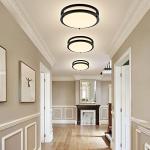 2-Pack 10Inch 30W LED Flush Mount Ceiling Light Fixtures Black, Ultra Bright 3200LM Dimmable Ceiling Lights, 5CCT 2700K 3000K 4000K 5000K 6500K, Ceiling Lamps for Kitchen Hallway Bedroom Bathroom