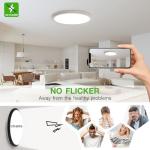 2Pack 12Inch LED Flush Mount Ceiling Light Fixture,24W 2400LM,Dimmable CCT 3000K/4000K/5000K,Round Flat Panel Light for Bedroom,0.7Inch Thin Modern Low Profile Hardwire Lights for Hallway,Porch