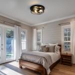 piano7797 13 inch Black Flush Mount Ceiling Light Fixtures,3-Light Modern Hallway Light Fixtures Ceiling, Black Lights Fixture Ceiling Mount for Farmhouse,Kitchen, Bedroom (1 Pack)