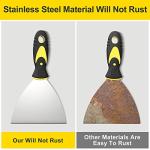 Rerdeim 5Pcs Putty Knife, Set, 1" 2" 3" 4" 5" Scraper, Spackle Knife, Paint Scraper, Scraper Tool, No Rusting, Perfect For Repairing Drywall, Removing Wallpaper, Mud, Plaster Scraping