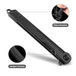 FUNBRO EDC Pocket Knife - 7CR13Mov Steel Tanto Blade, Slim Survival Knife with Clip and Liner Lock, Window Breaker for Outdoor Camping- Stocking stuffer Gifts for Men Women