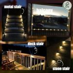 SOLPEX Solar Deck Lights Outdoor 16 Pack, Solar Step Lights Waterproof Led Solar lights for Outdoor Stairs, Step , Fence, Yard, Patio, and Pathway(Warm White)