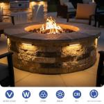 JESLED 4 Inch Retaining Wall Lights 3W LED Hardscape Lighting 12V-24V Low Voltage Step Lights 2700K Warm White Waterproof Outdoor Landscape Lighting for Patio Walls Stairs, 8Pack