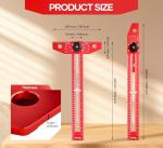 Aluminum Sliding T-Square with Angle Adjustment