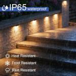 JESLED 4 Inch Retaining Wall Lights 3W LED Hardscape Lighting 12V-24V Low Voltage Step Lights 2700K Warm White Waterproof Outdoor Landscape Lighting for Patio Walls Stairs, 8Pack
