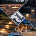 JESLED 4 Inch Retaining Wall Lights 3W LED Hardscape Lighting 12V-24V Low Voltage Step Lights 2700K Warm White Waterproof Outdoor Landscape Lighting for Patio Walls Stairs, 8Pack