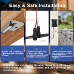 JESLED 4 Inch Retaining Wall Lights 3W LED Hardscape Lighting 12V-24V Low Voltage Step Lights 2700K Warm White Waterproof Outdoor Landscape Lighting for Patio Walls Stairs, 8Pack