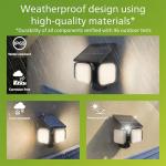 Philips Zyren UltraEfficient Solar Security Light, IP65 Weather-Resistant, 4000 Lumens, Broad Range Motion Sensor, Dusk-to-Dawn Operation, Replaceable Battery, Black, 3000K, 1 Light