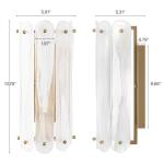 Tribesigns 13.78 Inch 2-Light Modern Brass Gold Wall Sconce with Glass Shade — Indoor Wall Light for Bedroom, Living Room, Hallway, Bathroom