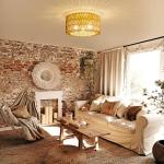 Rattan Ceiling Light Fixture, 3 Light Bohemian Modern Woven Ceiling Light, Boho Flush Mount Ceiling Light for Bedroom Living Room Dining Room, Bulb NOT Included