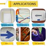 4 Rolls Premium Painters Tape, Blue Tape, Masking Tape, Paint Tape for Multi-Purpose, Painting, Painter's, DIY Crafts Arts (88yd =0.94IN*22yd*4) Decoration Labeling No Residue, Easy Removal