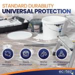 Ecotez 6 Pack 12 x 9 ft Extra Large Plastic Drop Cloth for Painting - Light & Durable Tarp Cover for Furniture - Plastic Clear Tarp Waterproof - Paint Floor Covering - Painters Drop Cloth Sheeting