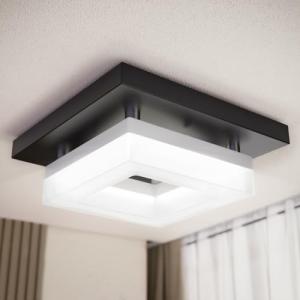 Sunco 8 Inch Square LED Ceiling Light Fixture Flush Mount, Black, High Brightness 1800LM, Selectable CCT 3000K/4000K/4500K/5000K/6500K, Modern Ceiling Light for Bathroom, Kitchen, Hallway, Damp Rated