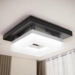 Sunco 8 Inch Square LED Ceiling Light Fixture Flush Mount, Black, High Brightness 1800LM, Selectable CCT 3000K/4000K/4500K/5000K/6500K, Modern Ceiling Light for Bathroom, Kitchen, Hallway, Damp Rated