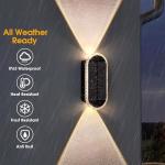 Solar Fence Lights Outdoor - 3000/4000/6000K 3 Modes, IP65 Waterproof Fence Lights Solar Powered, Up & Down Lighting Solar Wall Lights Outdoor for Backyard/Garden/Patio/Garage and Wall decor (8 pack)