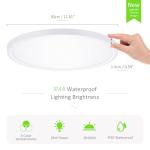 LUMLLSAJI 4 Pack LED Flush Mount Ceiling Light, 24W Ultra Thin Round White 3000k/4000k/6500k 3 Color Temperatures Adjusted 12 Inch Modern Ceiling Lights for Bedroom Bathroom Kitchen, Wired