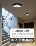 Sunco 8 Inch Square LED Ceiling Light Fixture Flush Mount, Black, High Brightness 1800LM, Selectable CCT 3000K/4000K/4500K/5000K/6500K, Modern Ceiling Light for Bathroom, Kitchen, Hallway, Damp Rated