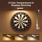 FULEN 2 Pack Picture Lights for Wall,Art Lights for Painting,Battery Operated Wall Sconce Rechargeable,LED Wall Light Cordless with Remote, Frame,Gallery,Dartboard Lights No-Drill,Black