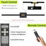 iThird Battery Operated Wall Sconces Set of 2: 10000mAh Rechargeable Wall Lights with Remote Control, 360° Rotate Wireless Wall Scone Decor for TV/Mirror Bedroom Living Room, 31.5 Inch, Black