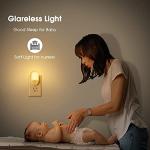 L LOHAS LED Night Lights Plug into Wall, [2 Pack] LED Dimmable Night Light with Light Sensors, 30/60LM Adjustable Brightness Nightlights, Soft White 3000K Automatic Night Light for Kid, Hallway