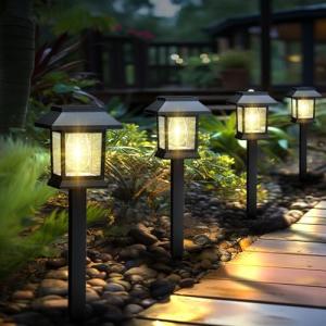 Greluna Solar Lights Outdoor,12 Pack 3000K Waterproof Auto On/Off Solar Pathway Lights for Your Garden, Landscape, Path, Yard, Patio, Driveway,Walkway Decor