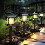 Greluna Solar Lights Outdoor,12 Pack 3000K Waterproof Auto On/Off Solar Pathway Lights for Your Garden, Landscape, Path, Yard, Patio, Driveway,Walkway Decor