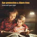 Guankai 8 Pack Motion Sensor Stair Light for Indoor, Battery Operated Closet Lights, Wireless Stick on Anywhere Hallway Lamp, Portable Led Night Lamps for Bedroom Under Cabinet Kitchen