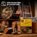 Big Fudge Vinyl Record Cleaning Kit - 4-in-1 Vinyl Record Cleaner Kit for Records Includes Ultra-Soft Velvet Brush Cleaning Liquid Stylus Brush and Storage Pouch - Pro Records Care