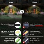 daphino 2500LM Solar Lights Outdoor with Motion Sensor,3 Head 270° Wide Angle Street Area Lights, IP65 Waterproof Security Lighting with 3 Modes(Non-Remote,2 Pcs)