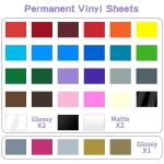 Lya Vinyl 65 Pack Permanent Vinyl, Self Adhesive Vinyl Sheets for Cutting Machine, Permanent Outdoor Sheets for Party Decoration, Sticker, DIY Mug, Car Decal