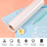 HTVRONT Heat Transfer Vinyl White HTV Rolls - 12" x 20ft White Iron on Vinyl for All Cutting Machines, HTV Vinyl for Shirts - Easy to Cut & Weed for Heat Transfer Design