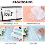 HTVRONT Heat Transfer Vinyl White HTV Rolls - 12" x 20ft White Iron on Vinyl for All Cutting Machines, HTV Vinyl for Shirts - Easy to Cut & Weed for Heat Transfer Design