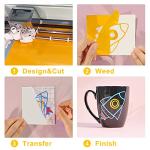 Lya Vinyl 65 Pack Permanent Vinyl, Self Adhesive Vinyl Sheets for Cutting Machine, Permanent Outdoor Sheets for Party Decoration, Sticker, DIY Mug, Car Decal