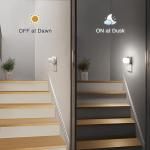 DORESshop Led Night Light, Plug into Wall, [2 Pack] with Dusk to Dawn Sensor, 1W 5000K Dimmable Night Light from 0LM to 100LM for Bathroom Hallway Bedroom Kids Room Stairway