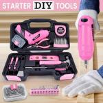 Pink 136-Piece Tool Set with Electric Screwdriver