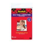 Scotch Self-Sealing Laminating Pouches, Gloss Finish, Photo Size 4 x 6 Inches, 5/Pack