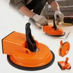 Floor Gap Fixer Tool, Upgraded Heavy Duty Floor Gap Fixer Suction Cup Tool, Made of Iron & Adjustable Height Setter, for Wood, Laminate, Tile, Vinyl Floor Gap Repair Tools (Orange)