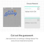 Cricut® Value Iron-On, Black (12 in x 5 ft)- HTV Heat Transfer Vinyl