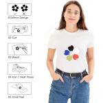 HTVRONT HTV Roll Heat Transfer Vinyl - 12" x 8ft White HTV Vinyl for Shirts, Iron on Vinyl for All Cutting Machine - Easy to Cut & Weed for Heat Transfer Design (White)