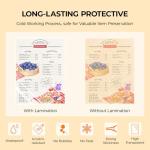 HTVRONT Self-Adhesive Laminating Sheets - 100 Pack, 5mil, 9 X 12 Inches Self Laminating Sheets, No Machine Needed Clear Laminate Sheets for Protecting and Preserving Documents, Photos, Menus, Stickers