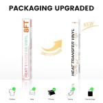 HTVRONT HTV Roll Heat Transfer Vinyl - 12" x 8ft White HTV Vinyl for Shirts, Iron on Vinyl for All Cutting Machine - Easy to Cut & Weed for Heat Transfer Design (White)