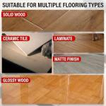 Floor Gap Fixer Tool, Upgraded Heavy Duty Floor Gap Fixer Suction Cup Tool, Made of Iron & Adjustable Height Setter, for Wood, Laminate, Tile, Vinyl Floor Gap Repair Tools (Orange)