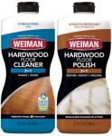 Weiman Hardwood Floor Cleaner and Polish Restorer Combo - 2 Pack - High-Traffic Hardwood Floor, Natural Shine, Removes Scratches, Leaves Protective Layer