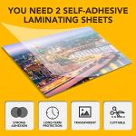 40 PCS Self-Adhesive Laminating Sheets, 9 x 12 Inches Clear Laminating Sheets No Machine Needed Self Sealing Laminate Sheets