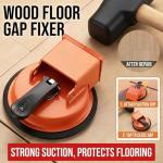 Floor Gap Fixer Tool, Upgraded Heavy Duty Floor Gap Fixer Suction Cup Tool, Made of Iron & Adjustable Height Setter, for Wood, Laminate, Tile, Vinyl Floor Gap Repair Tools (Orange)