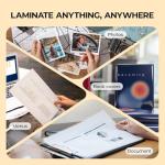 HTVRONT Self-Adhesive Laminating Sheets - 100 Pack, 5mil, 9 X 12 Inches Self Laminating Sheets, No Machine Needed Clear Laminate Sheets for Protecting and Preserving Documents, Photos, Menus, Stickers