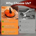 Floor Gap Fixer Tool, Upgraded Heavy Duty Floor Gap Fixer Suction Cup Tool, Made of Iron & Adjustable Height Setter, for Wood, Laminate, Tile, Vinyl Floor Gap Repair Tools (Orange)