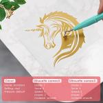 HTVRONT Permanent Vinyl for Cutting Machine-100 Pack 12 "x12 Adhesive Vinyl Sheets Set, 90 Sheets Permanent Bundle & 10 Transfer Tape for Projects and Crafting